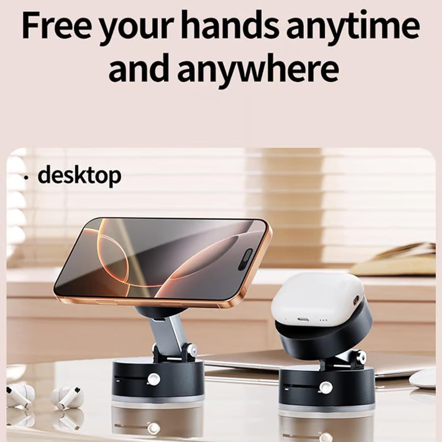 Foldable Vacuum Magnetic Car Phone Holder | حامل الهاتف المغناطيسي