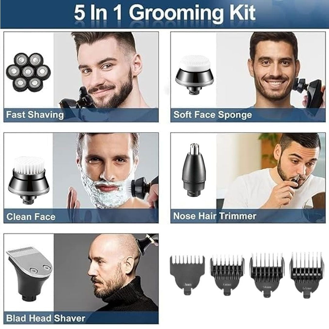 Kemei 5-in-1 Electric Razor | ماكينة حلاقة كهربائية