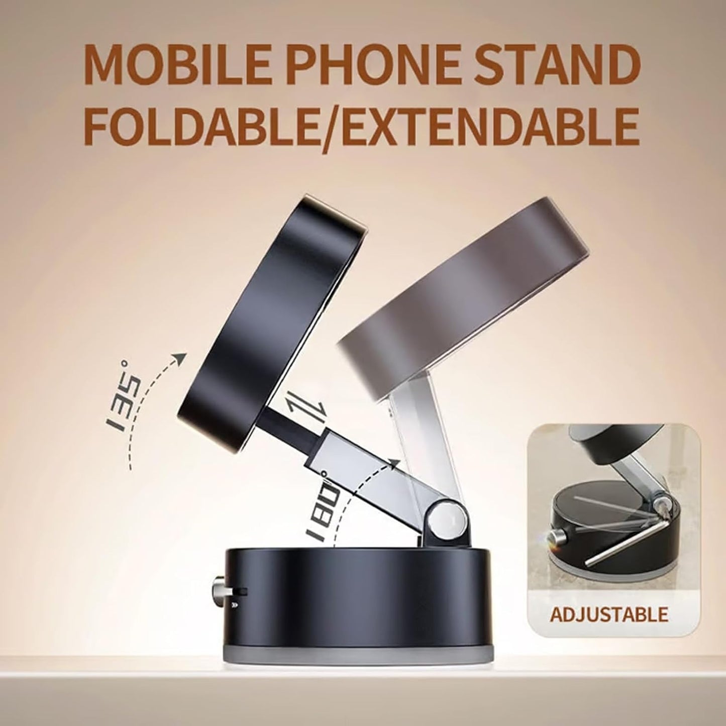Foldable Vacuum Magnetic Car Phone Holder | حامل الهاتف المغناطيسي