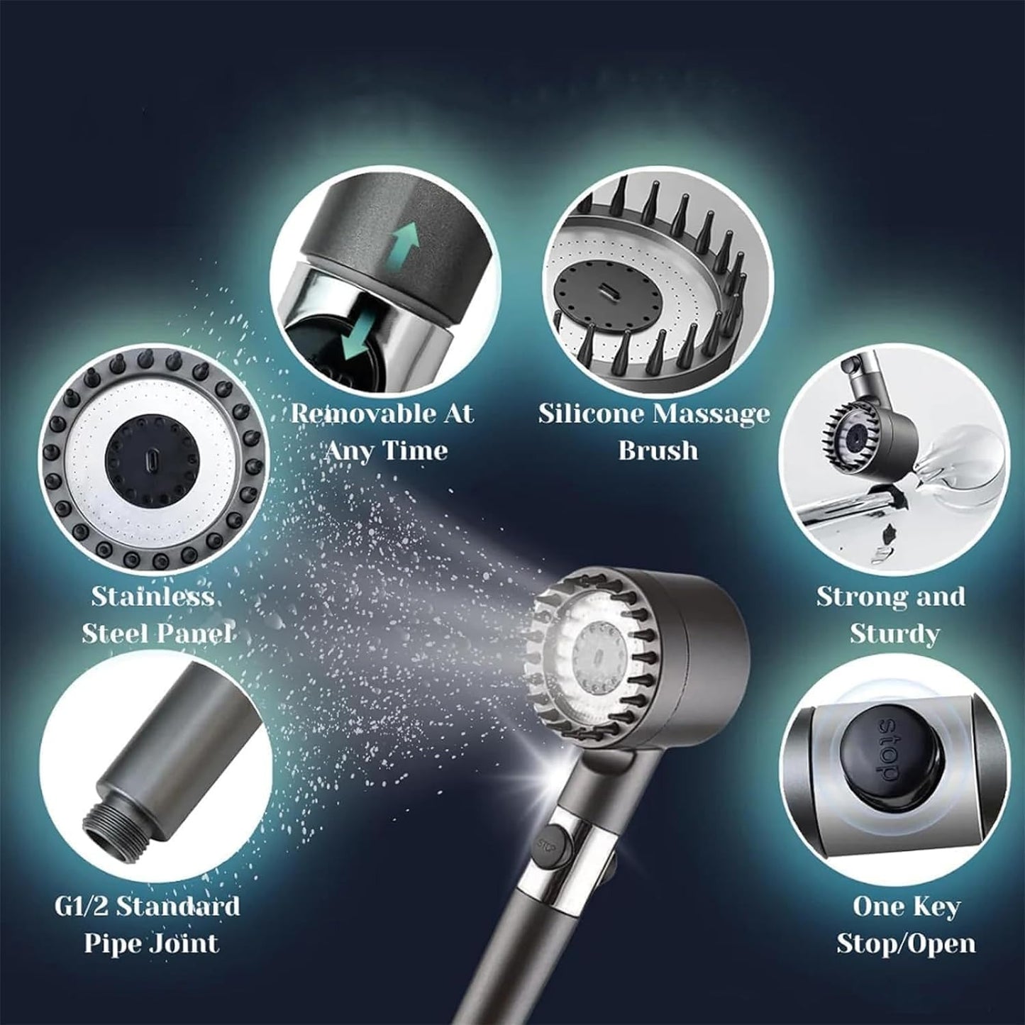 Multifunctional Scalp Massage Shower | دش متعدد الوظائف